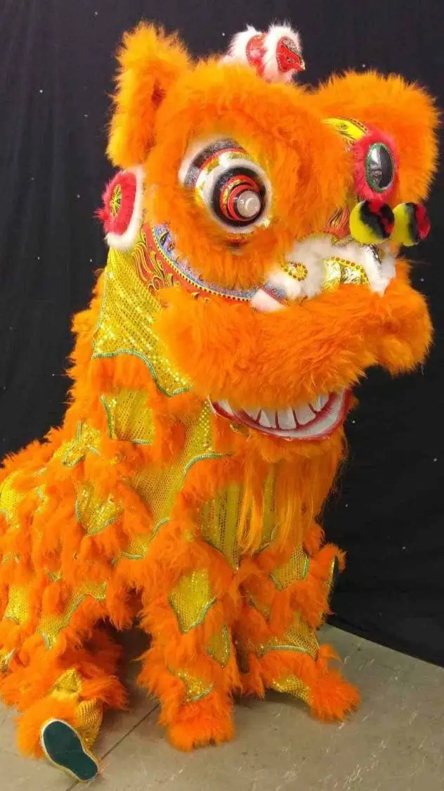 ai character: CNY lion  background