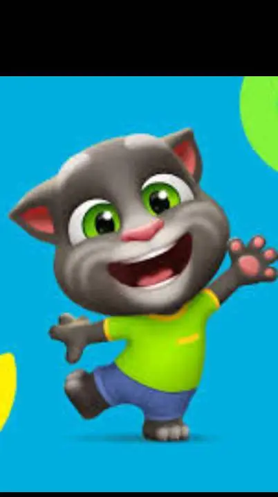 ai character: TALKING TOM CAT  background