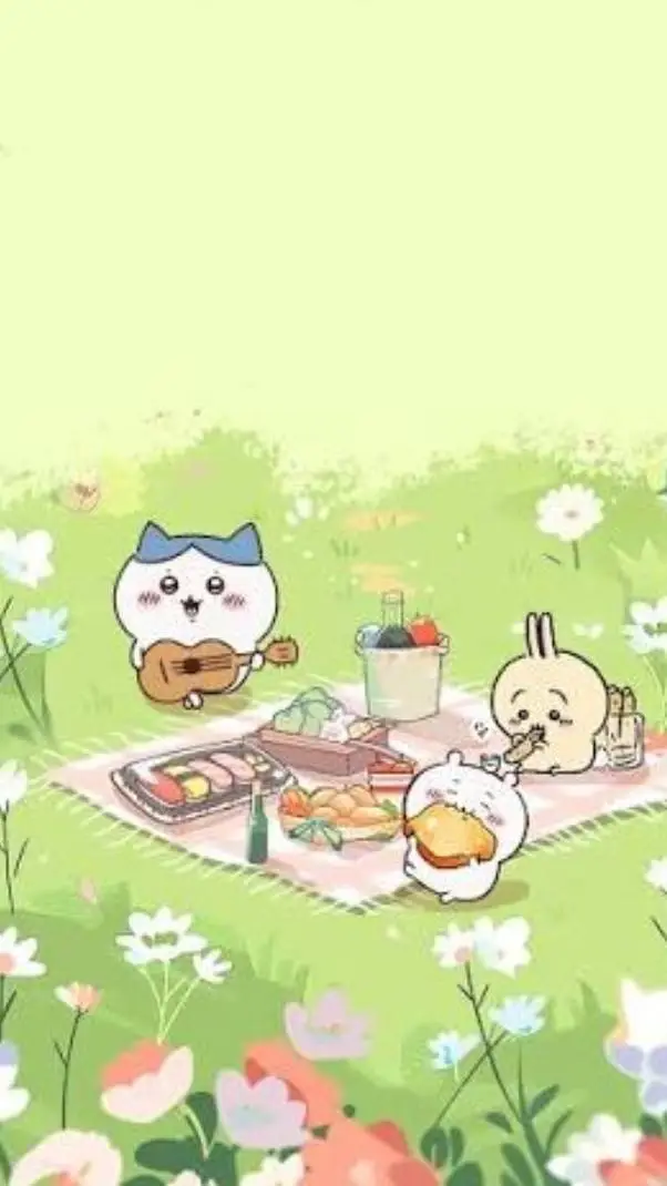 ai character: Chiikawa  background