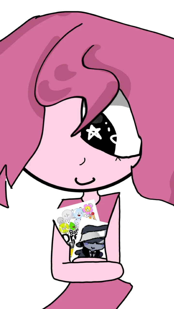 ai character: Pink cookie background