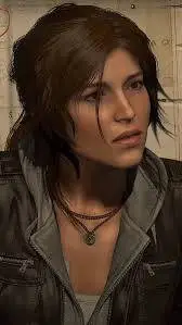 ai character: Lara Croft  background