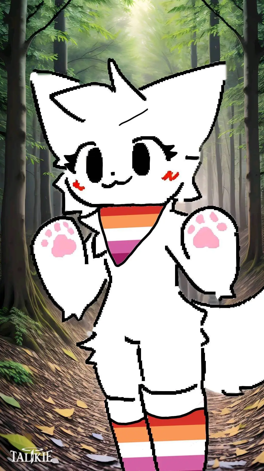 ai character: girlkisser background