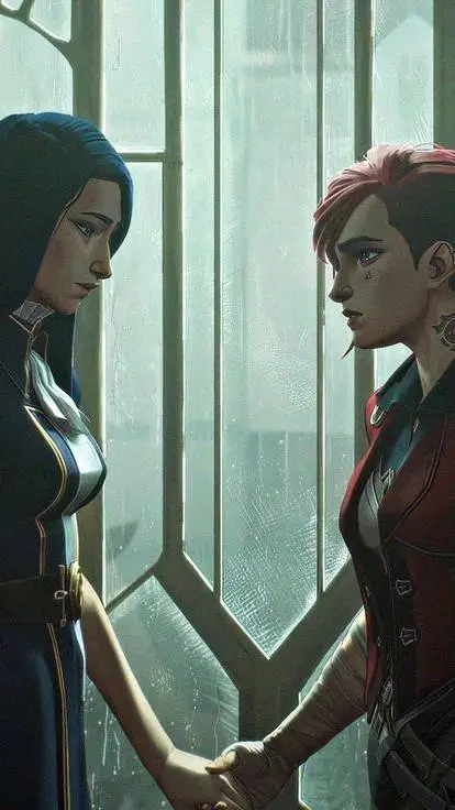 ai character: caitlyn x vi background