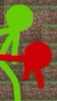 ai character: red x green background