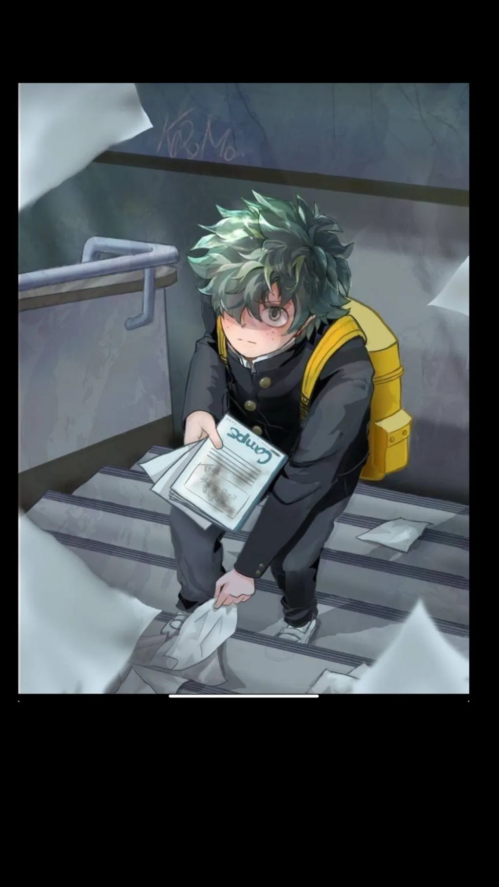 ai character: Middle school deku background
