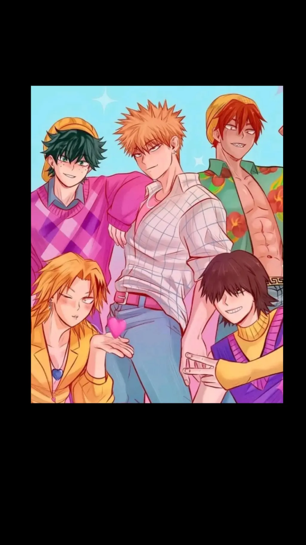 ai character: Mha boys  background