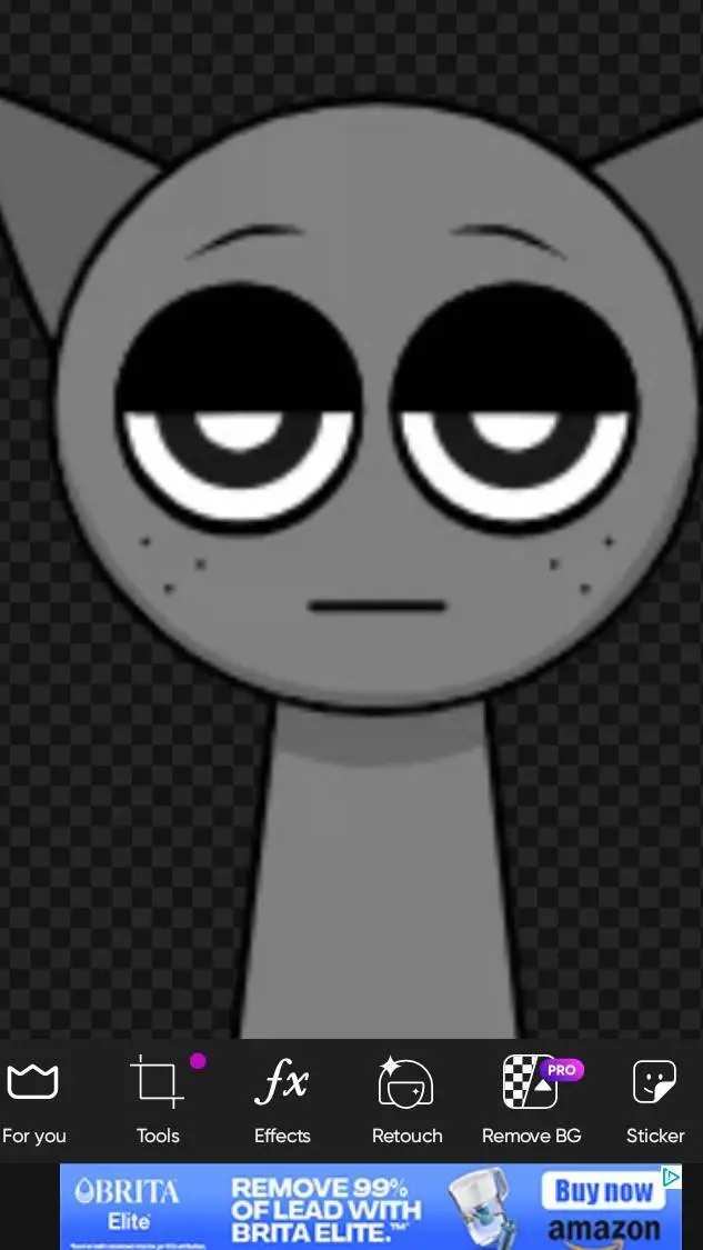 ai character: gray  background