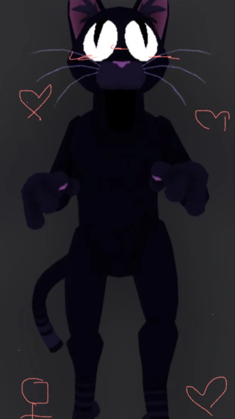 ai character: 🍥🎂🐈‍⬛Cat🍥 background