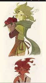 ai character: Fire spirt background