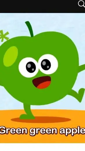 ai character: Green Green Apple background