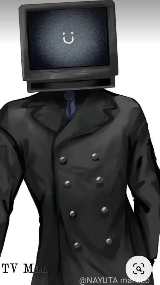 ai character: TV MAN  background