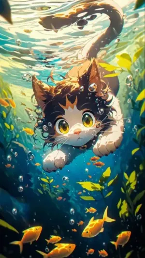 ai character: Your cute cat background