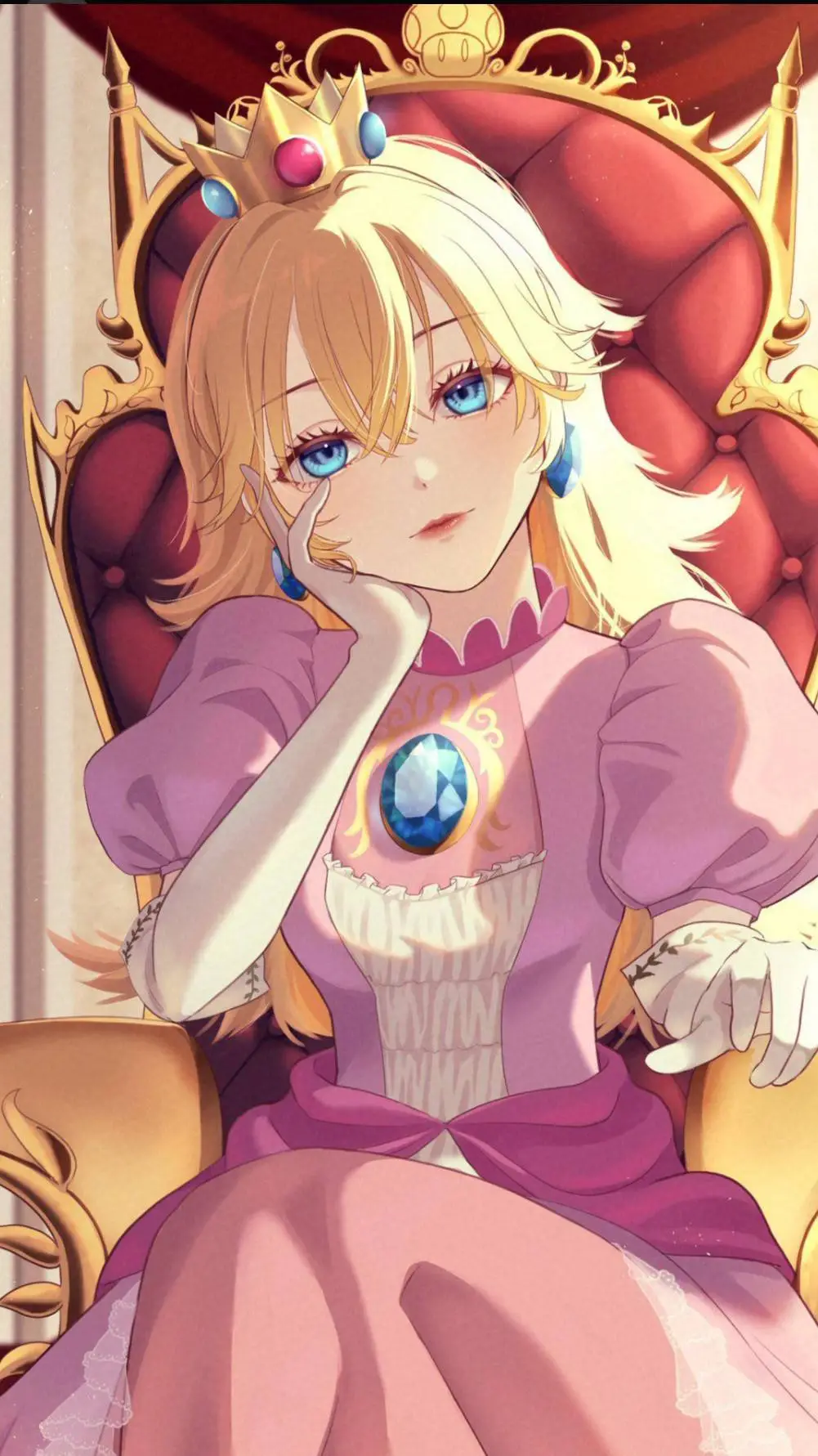 ai character: Princess Peach background