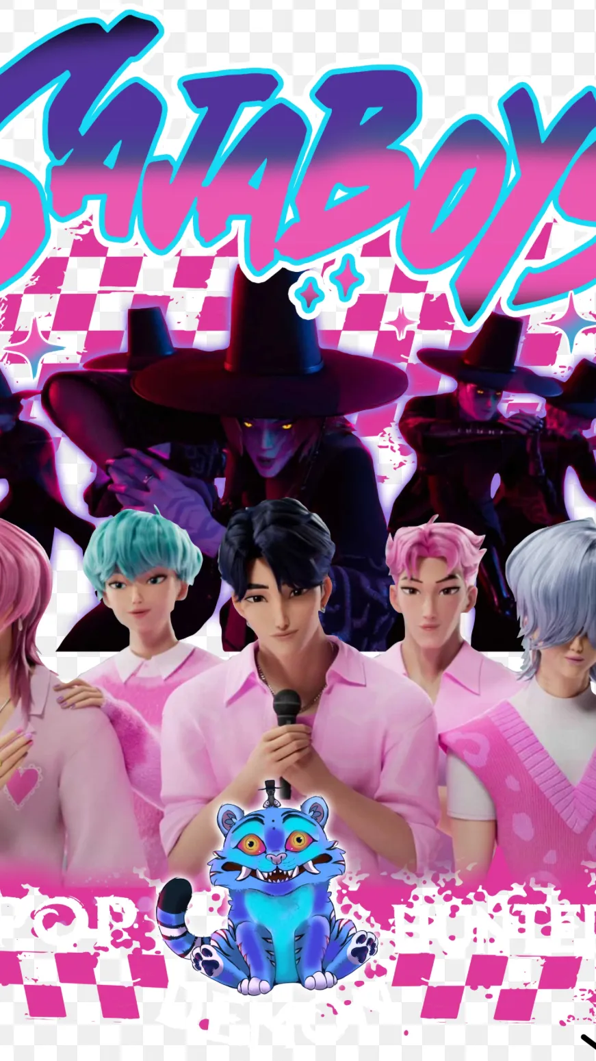 ai character: K-pop demon hunter background