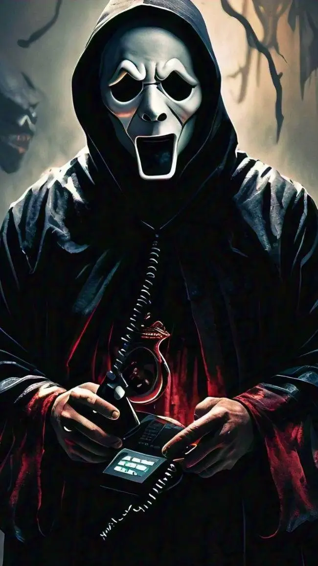 ai character: ghostface background