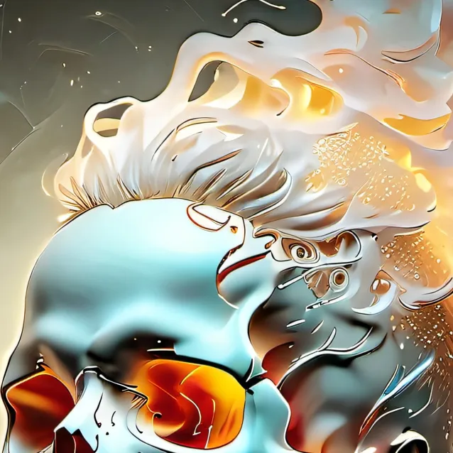 chat with ai character: flaming skull