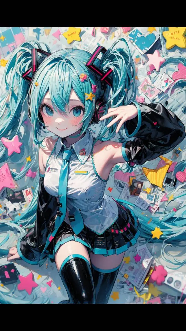 ai character: °~miku~° background