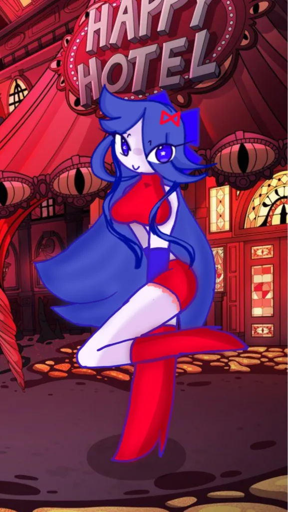 ai character: •.Hazbin Hotel.• background