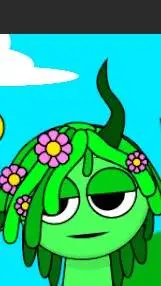 ai character: Verde background