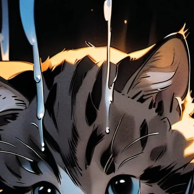 chat with ai character: sad kitten 