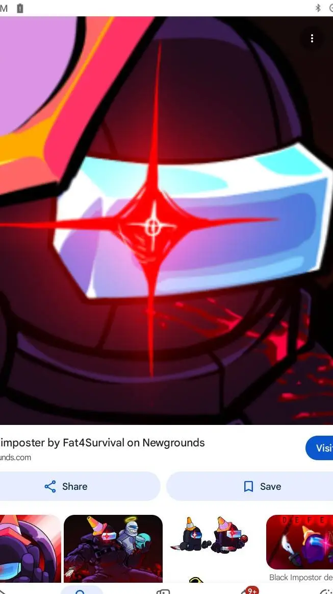 ai character: Black imposter  background