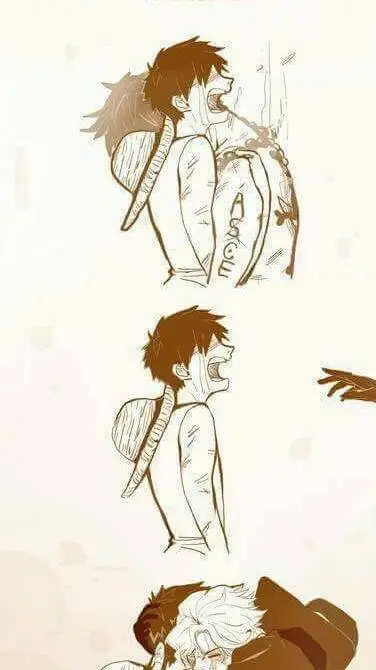 ai character: ~{Luffy..crying}~ background
