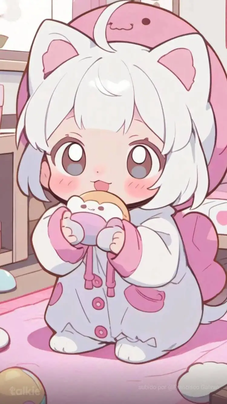 ai character: Bebé neko gordita background