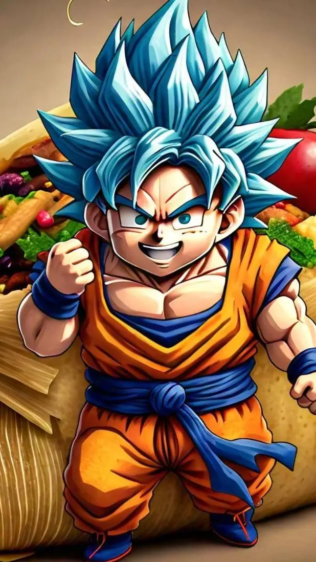 ai character: goku tamal background