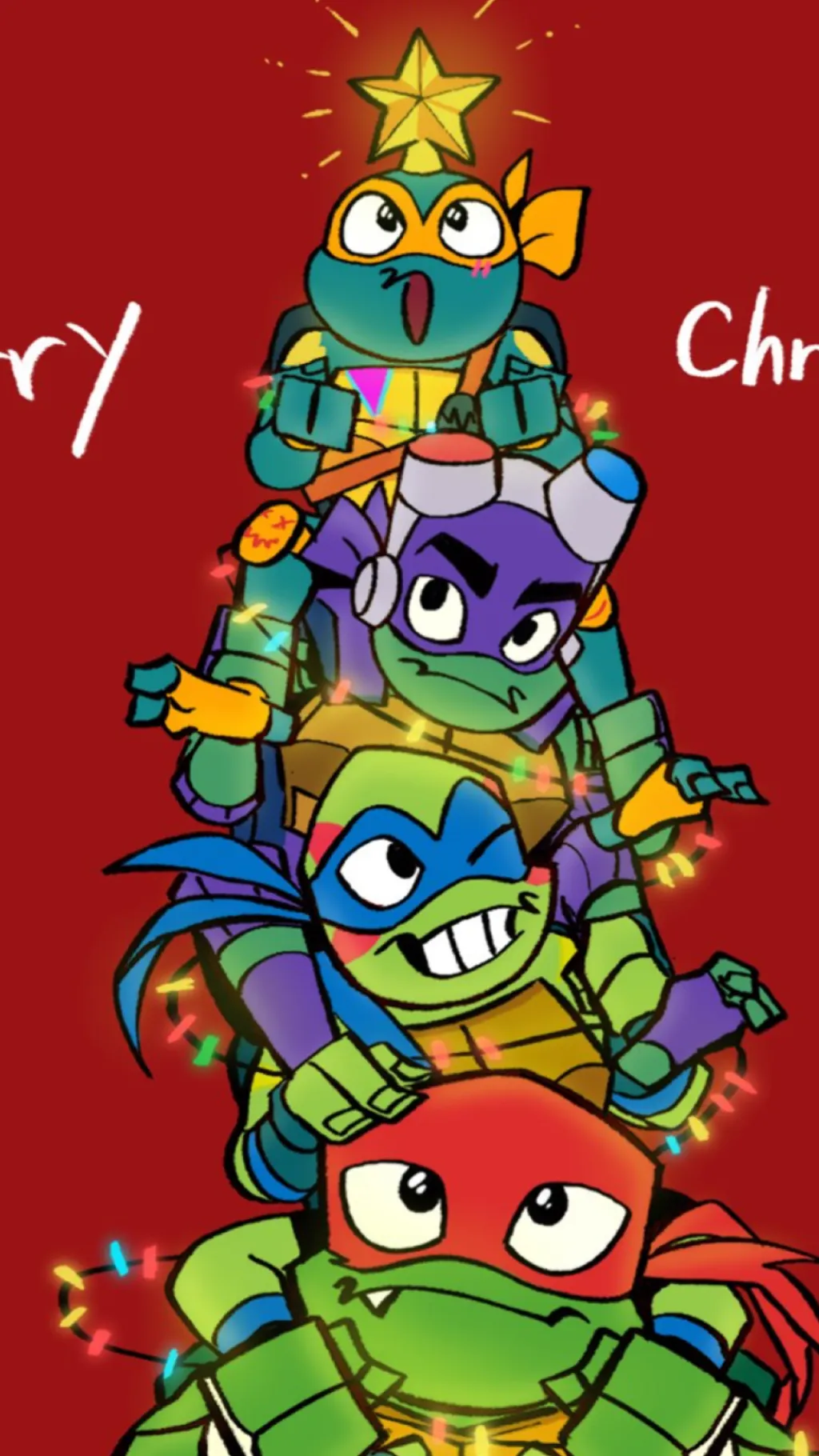 ai character: Rottmnt Christmas background