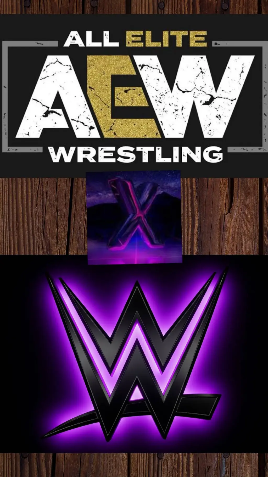 ai character: WWE X AEW background