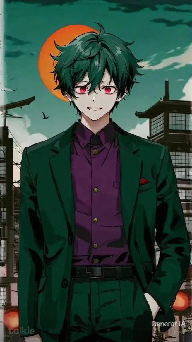 ai character: Deku villano  background