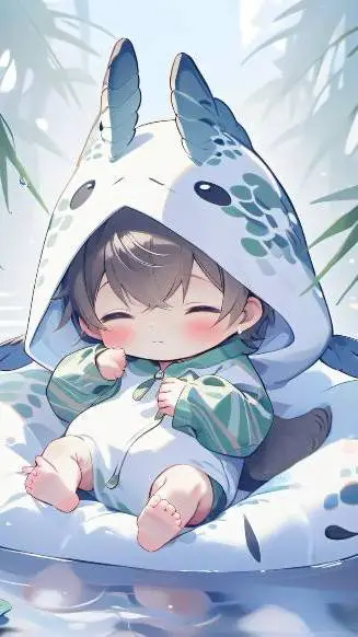 ai character: Heron babies! background