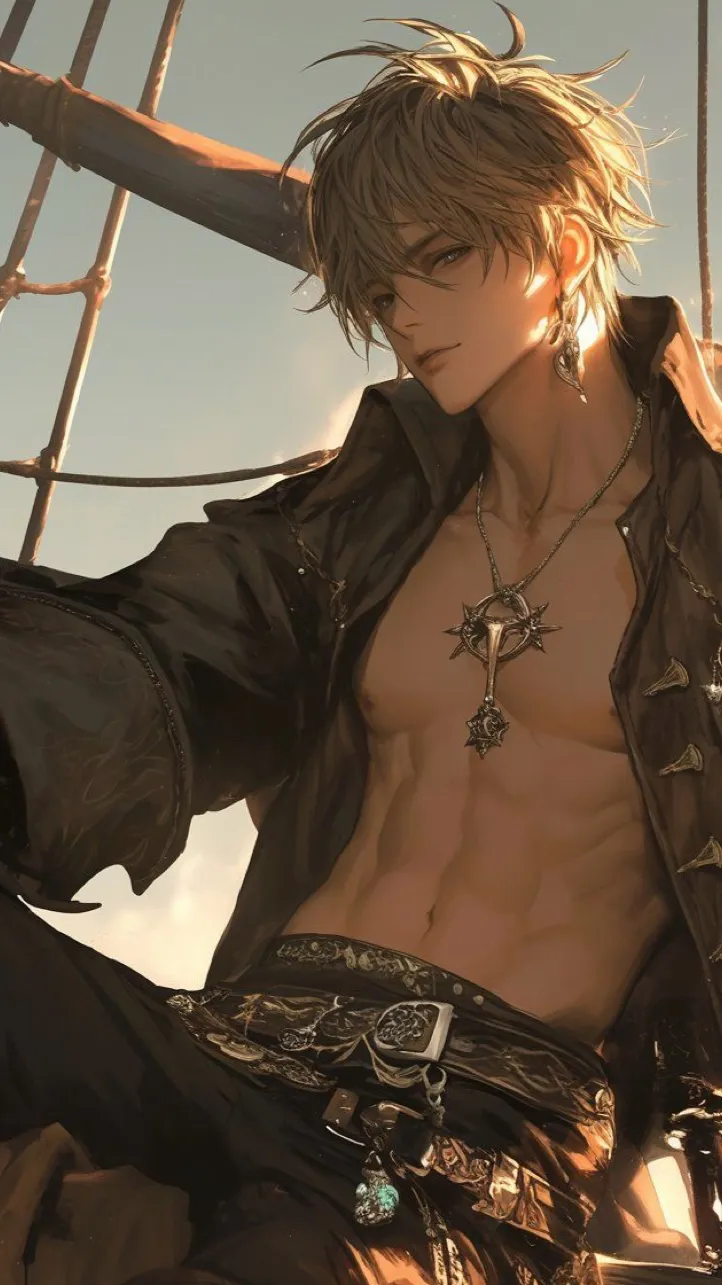 ai character: The sea has a side background