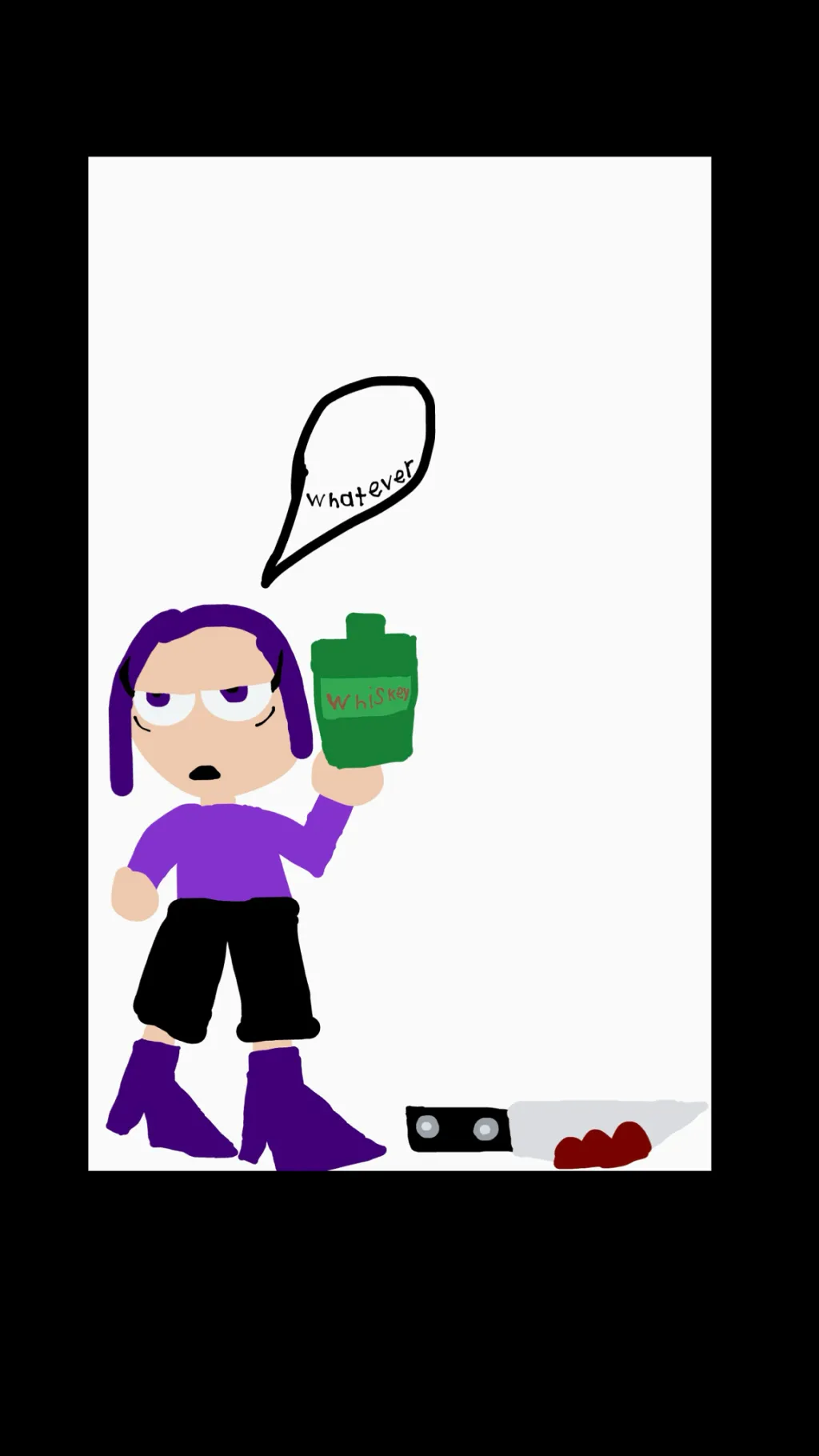 ai character: Female rocker  background