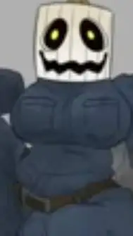 ai character: White pumkin background