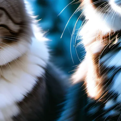 chat with ai character: 4 kittens + mama 