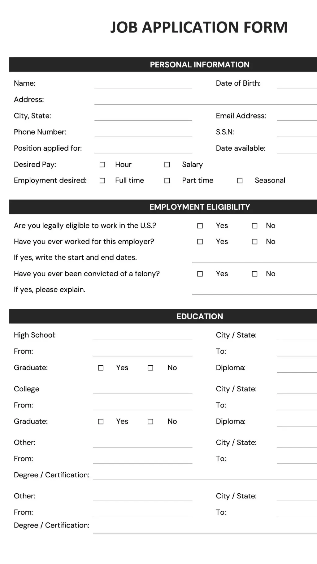 ai character: the job background