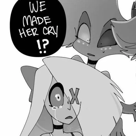chat with ai character: hh made Vaggie cry