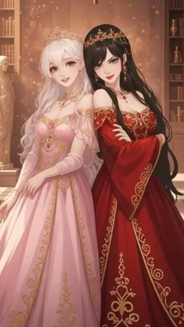 ai character: Lilly and Violetta background