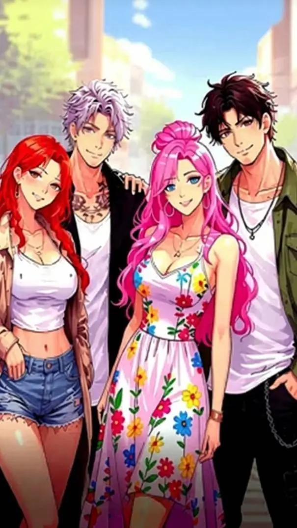 ai character: Four Friends background