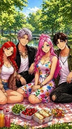 ai character: Four Friends background