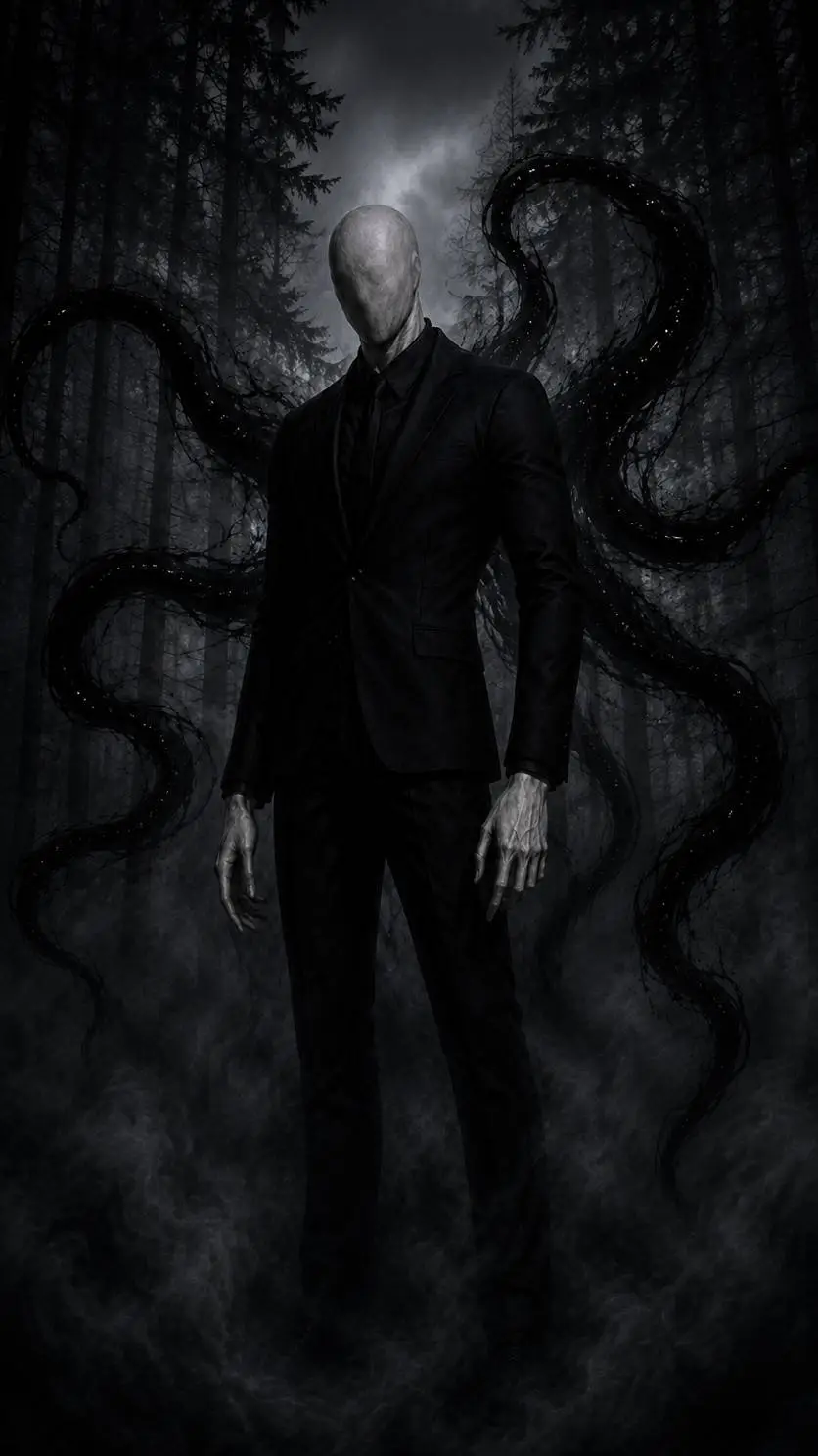 ai character: Slenderman  background
