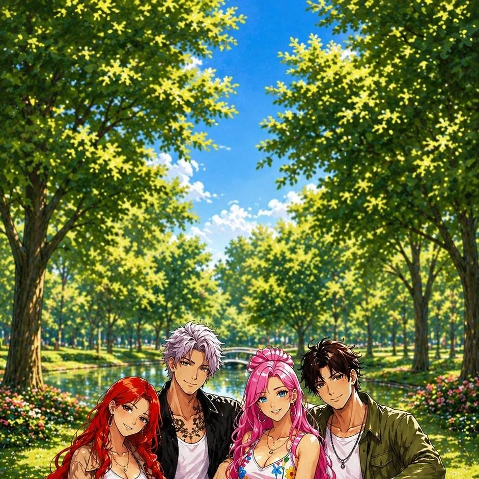 chat with ai character: Four Friends