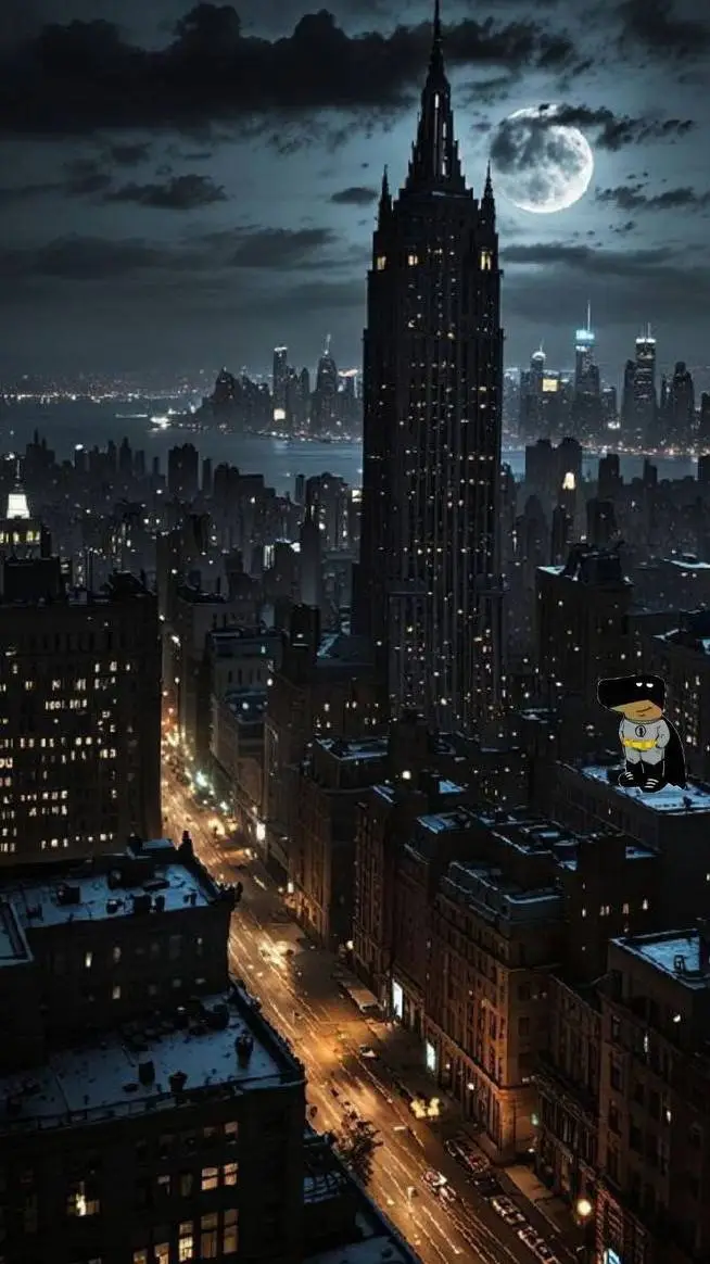 ai character: city night background