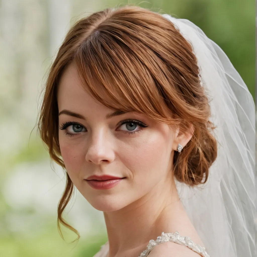 chat with ai character: Bridal Emma Stone 