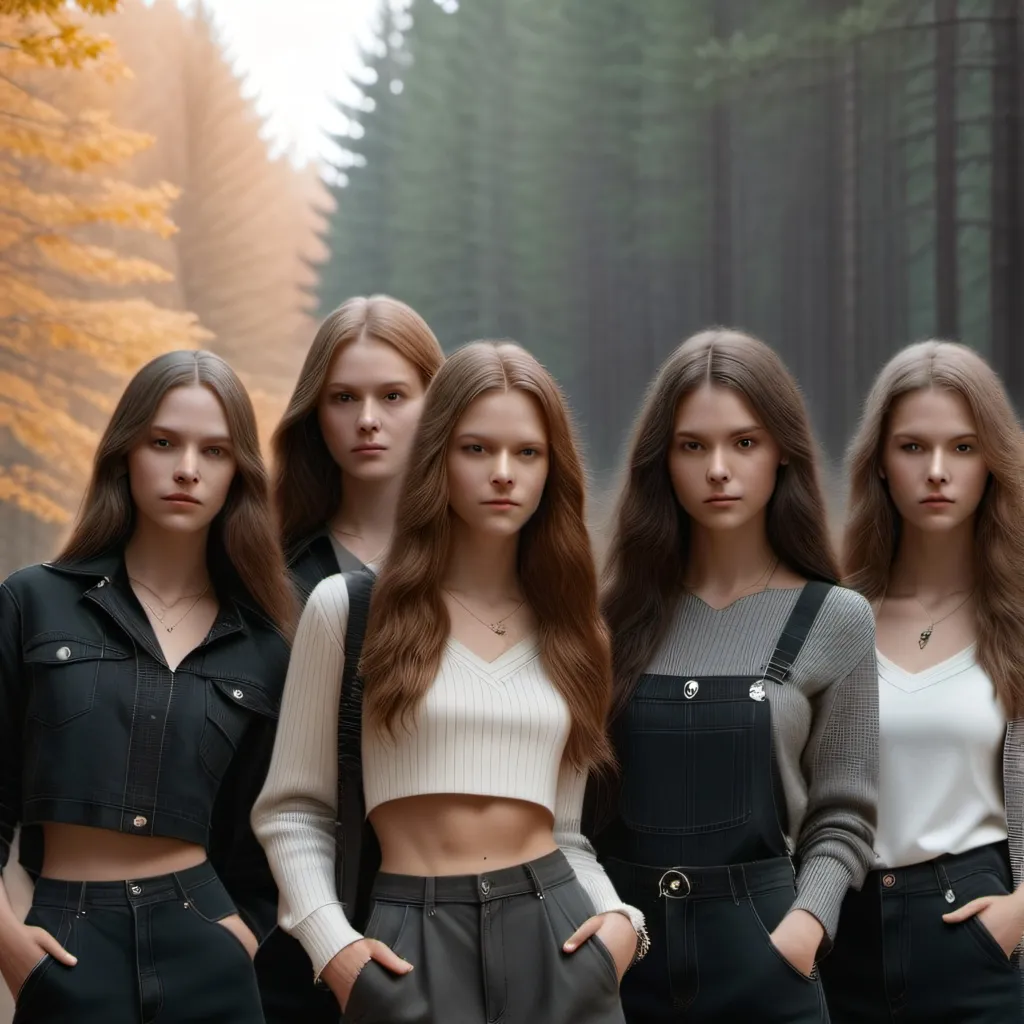 chat with ai character: Five Girls
