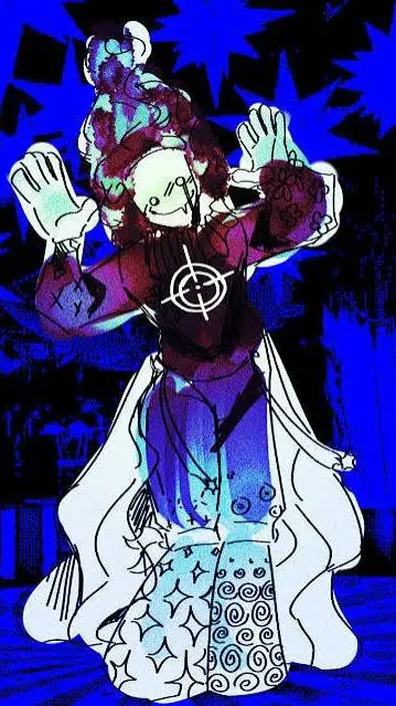 ai character: Rainbow partyman background