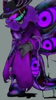ai character: Purple Madder background