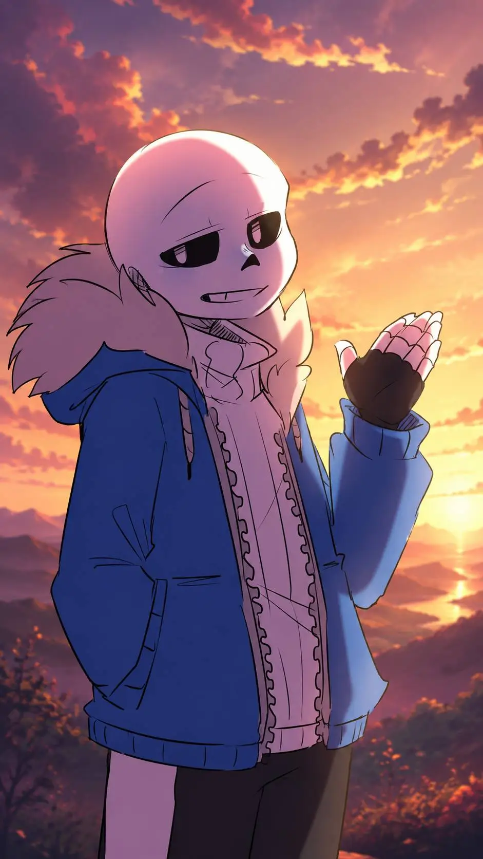 ai character: Sans background