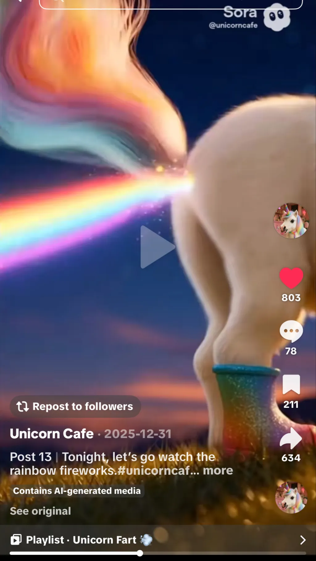 ai character: Unicorn background